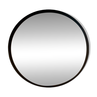 Black round mirror 50cm