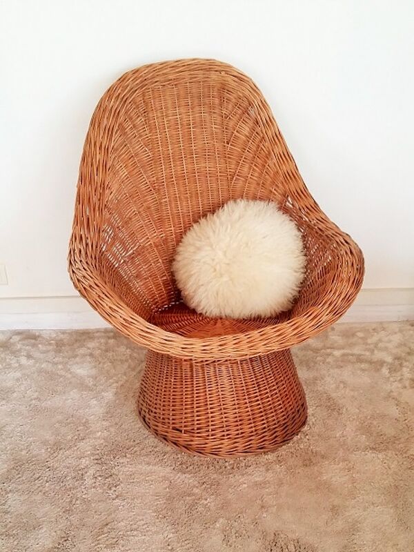 Fauteuil adulte easy chair en rotin