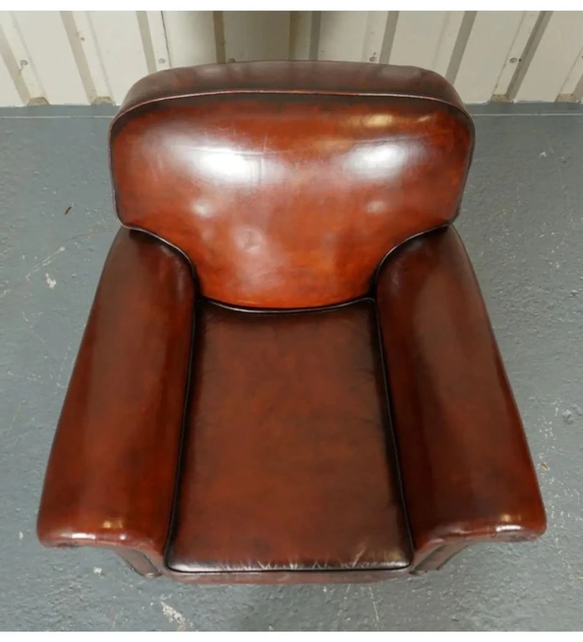 Victorian Leather Armchairs and Sofa in Burgundy, Set of 3