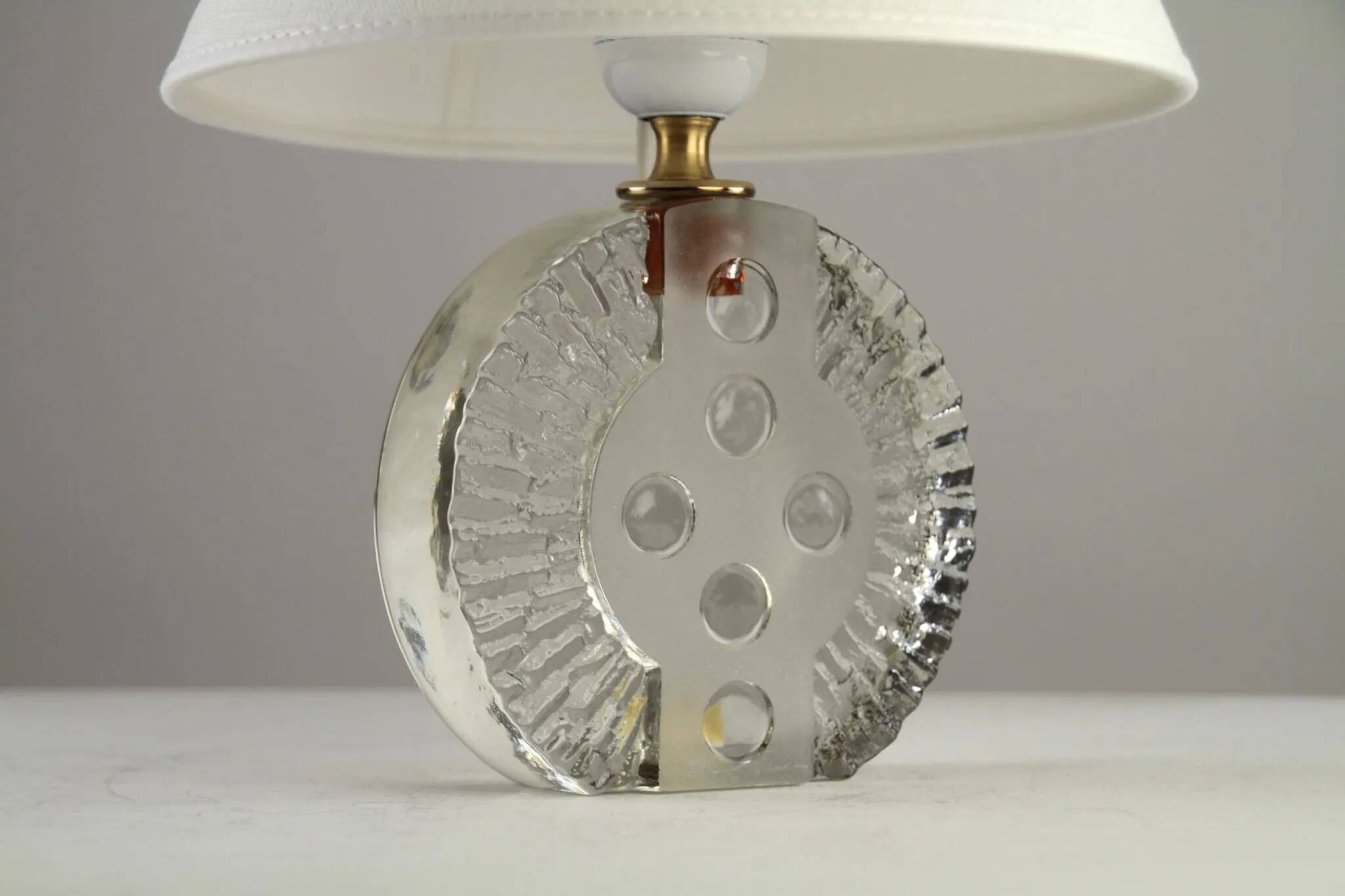 Glass Table Lamp by Nybro Glasbruk – Sweden, 1960s/1970s
