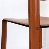 saddle leather chair cognac Cidue