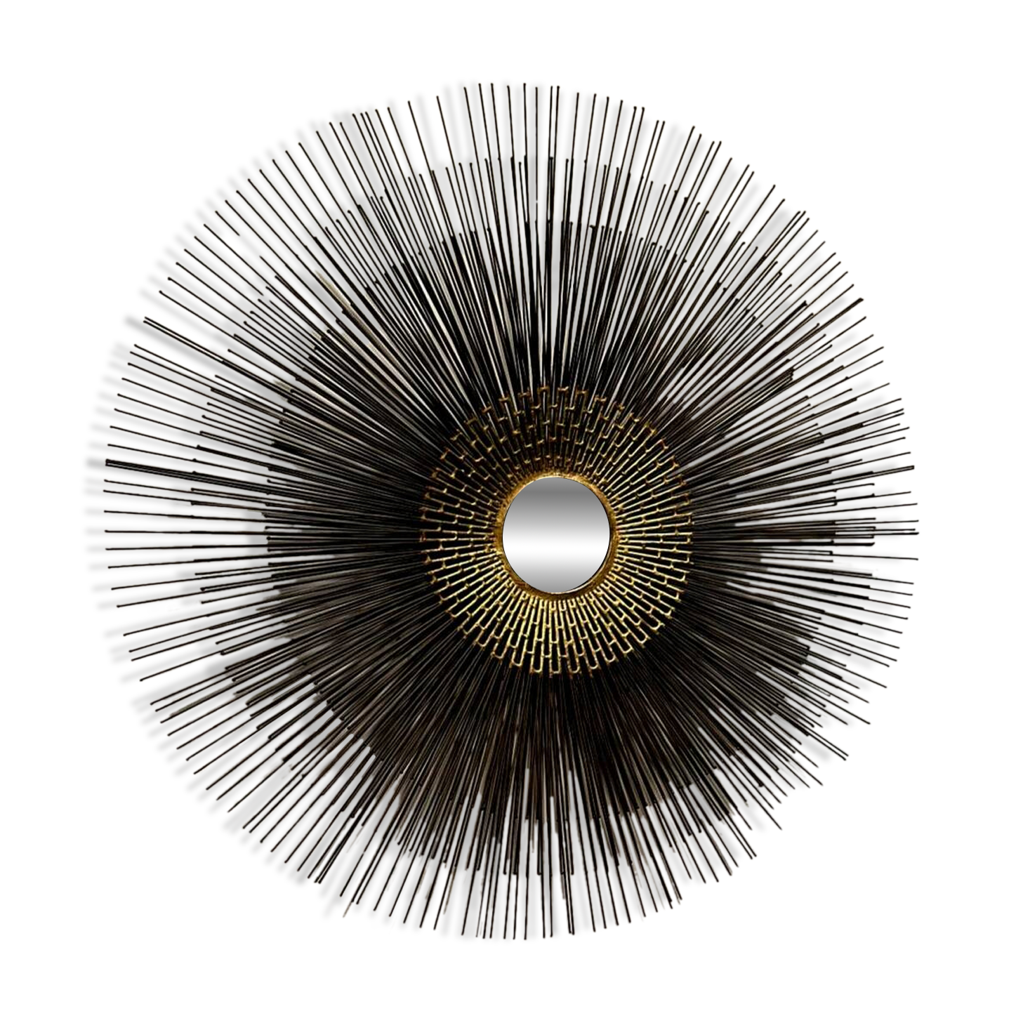 William Friedle's Brutalist Sunburst Wall Mirror, 1970