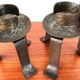 Vintage wrought iron candle holders from the 70s