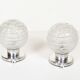 Pair of vintage chrome wall lamps by Doria Leuchten