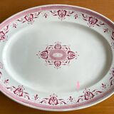 Plat de service ancien en faïence de Creil & Montereau