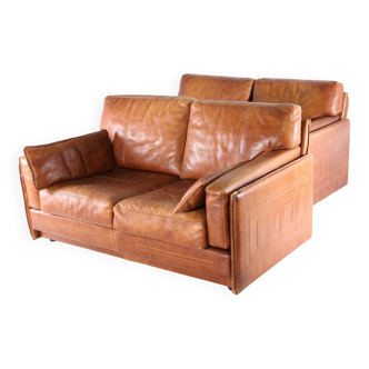 Roche Bobois leather sofa set