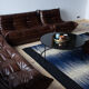 Togo brown leather set designed by Michel Ducaroy 1973