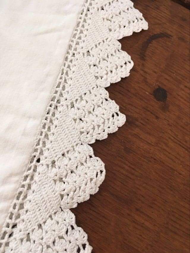 Taie d'oreiller coton et crochet