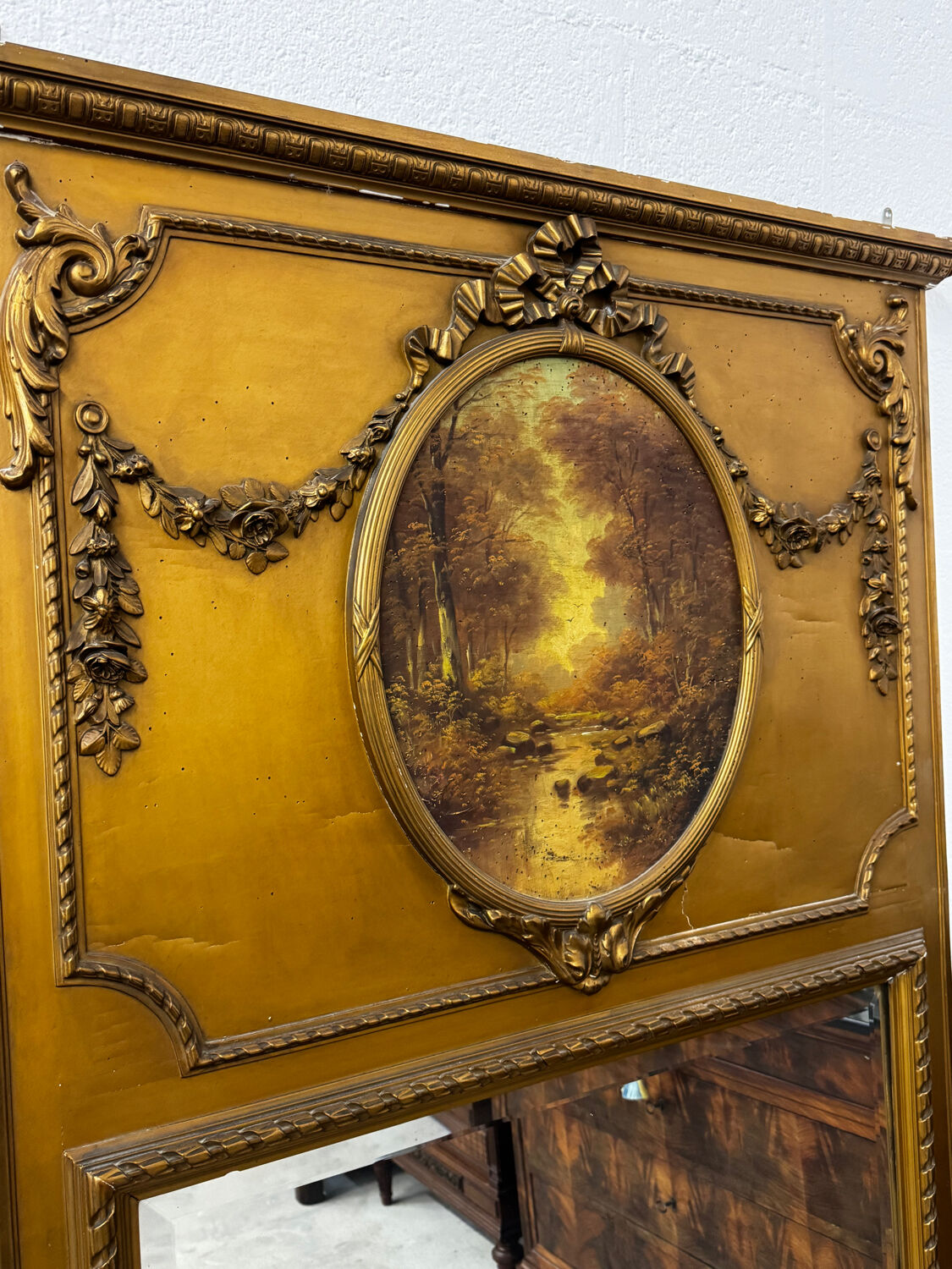 Louis XVI style trumeau mirror