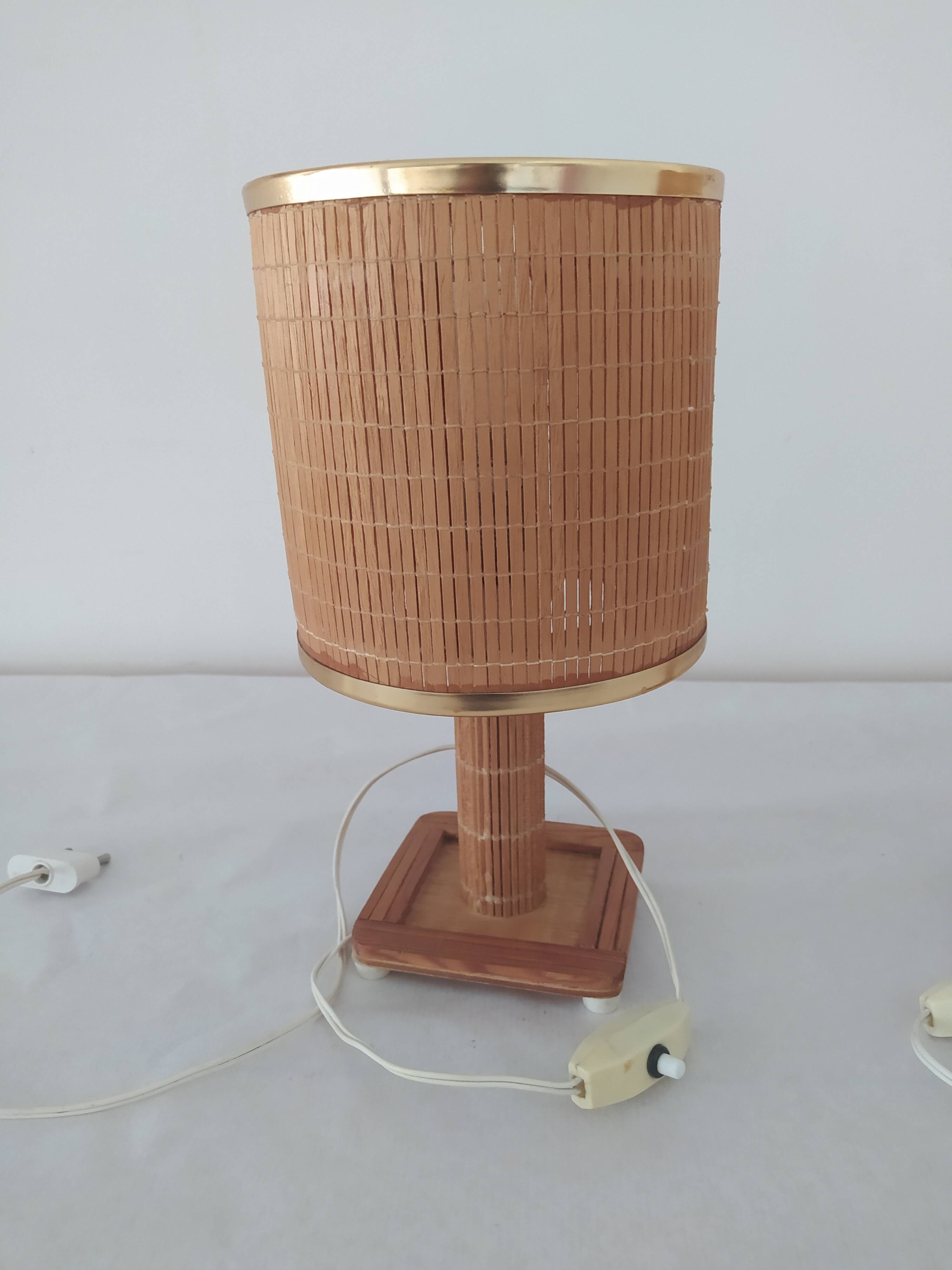 Pair of bedside lamps