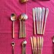 Brass cutlery set