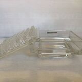 Lucite and Swiss glass flower vase