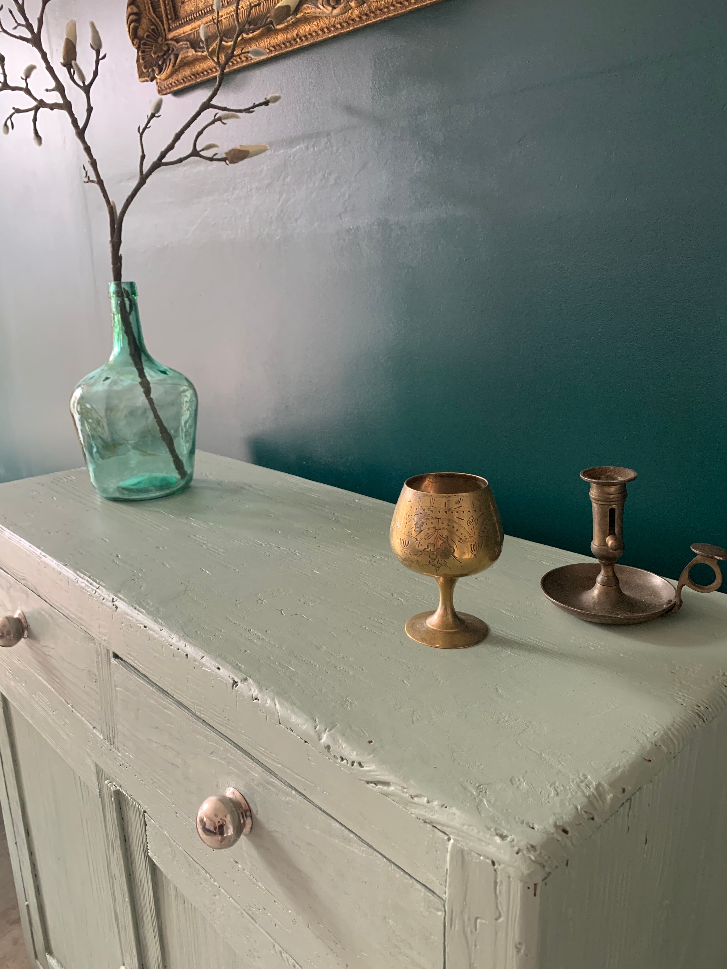 Old green "country" buffet