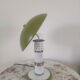 Olive green vintage lamp from the 1980s.