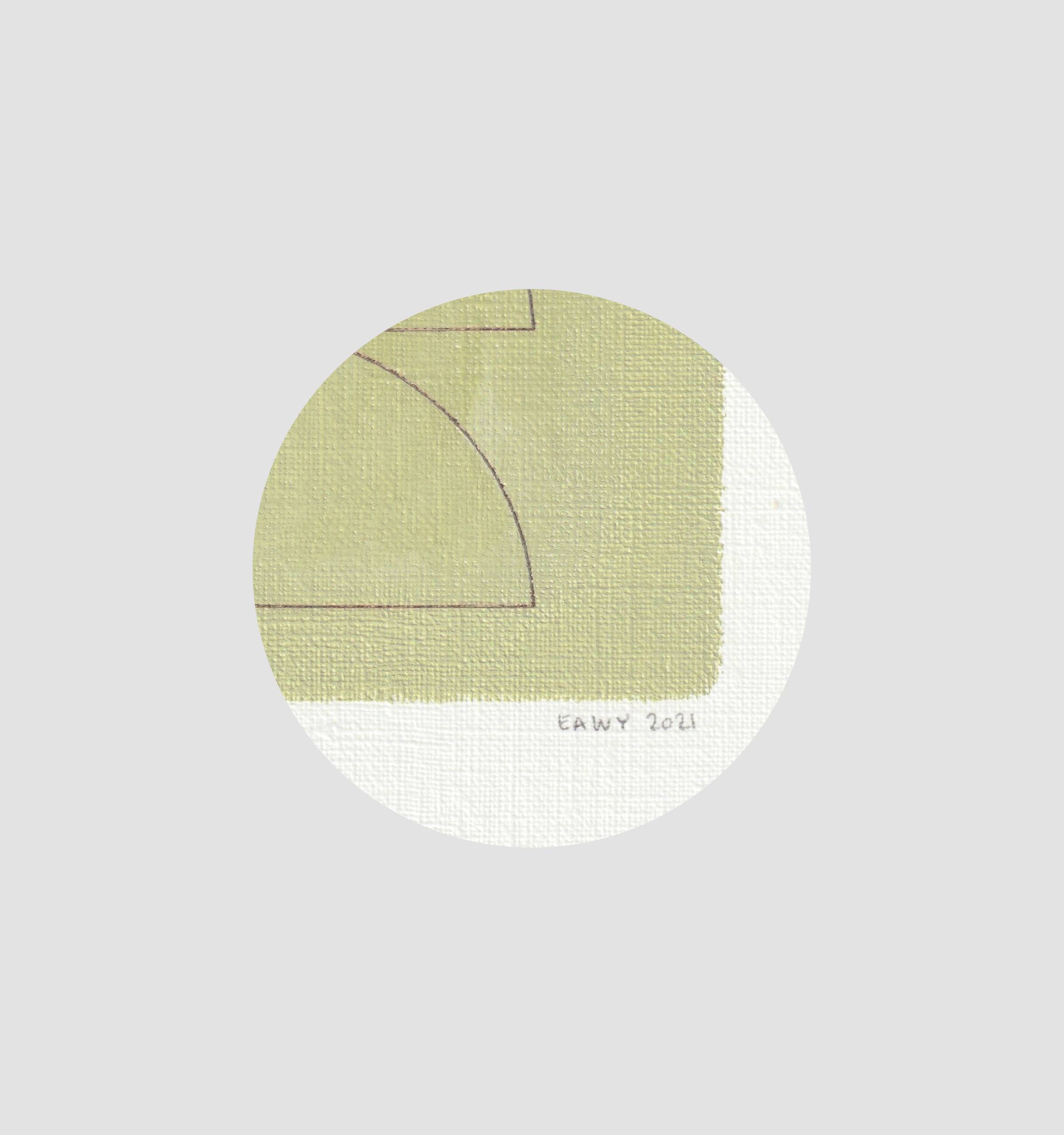 Abstract painting on paper T476 signed Eawy