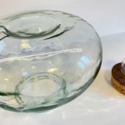 Bonbonnes vintage en verre soufflé et liège