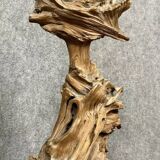 Brutalist art: large sculpture made from a teak root around 1970
