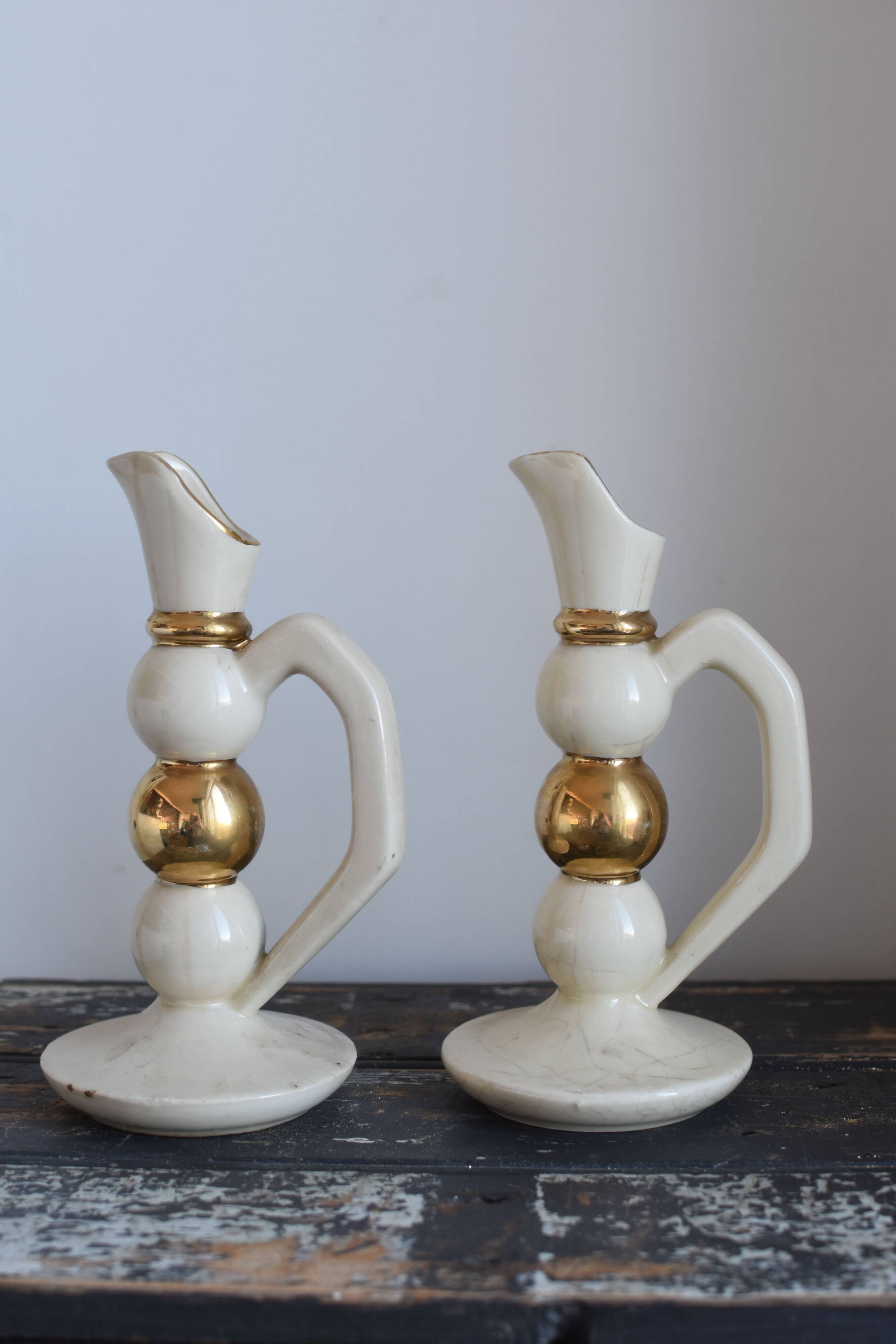 Pair of designer candle holders