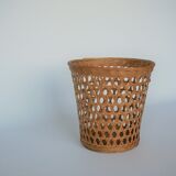 Vintage paper basket in rattan