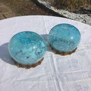 Pair of ball vases