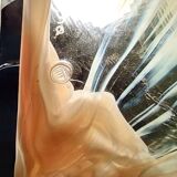 Orange Murano Glass and Brass Pendant by La Murrina, Italy, 1980s