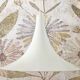 White vintage witch hat / trumpet hanging lamp