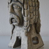 Lampe sculpture tete gaulois signee Mazoyer 1977