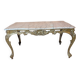 Coffee table in brass and alabaster