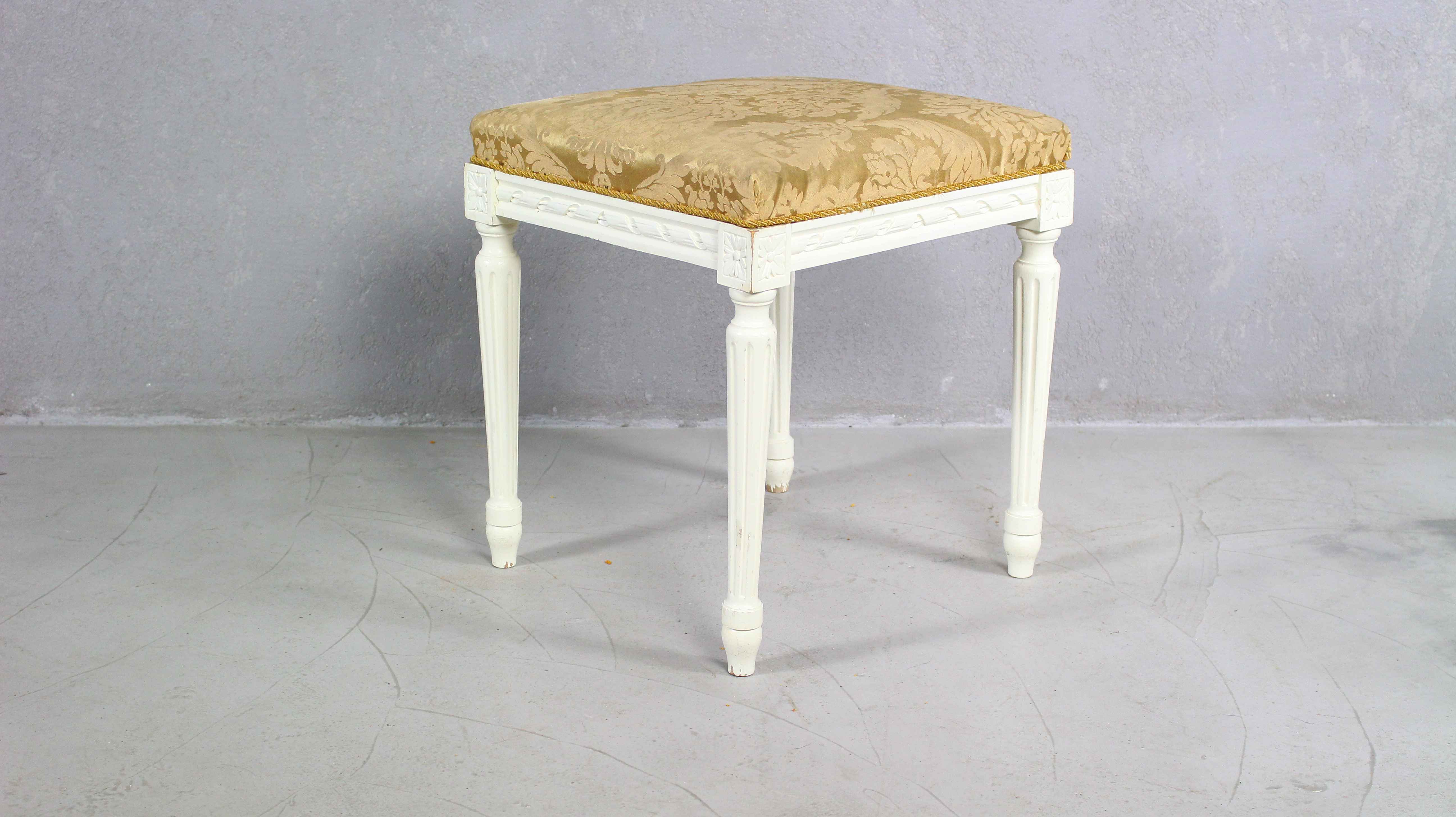 Gustavian vintage footstool, 1950s