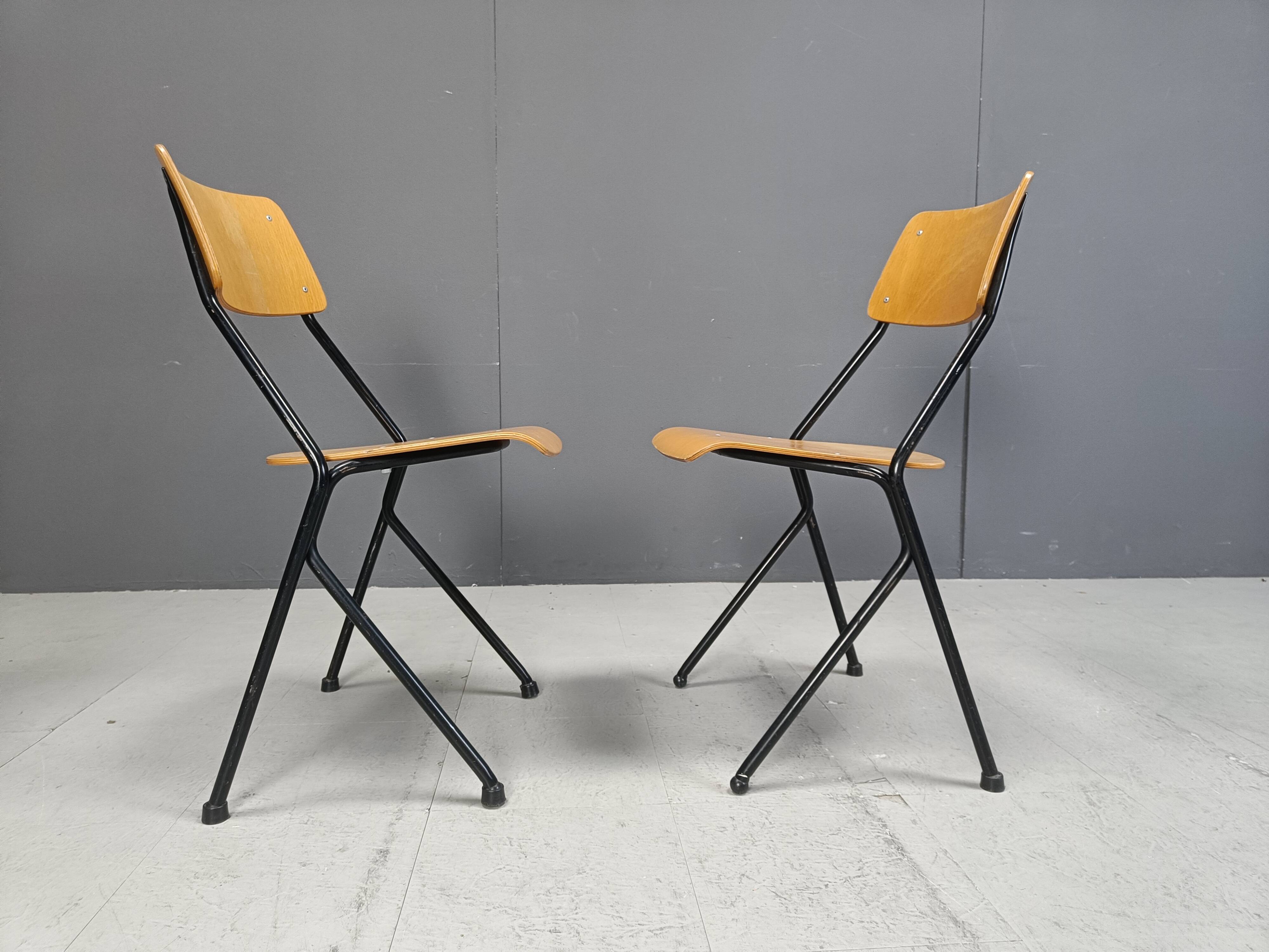 Post modern plywood dining chairs, 1970s