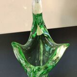 Empty pocket/Swan figurine, in the Murano style. In blown art glass. High 22 cm