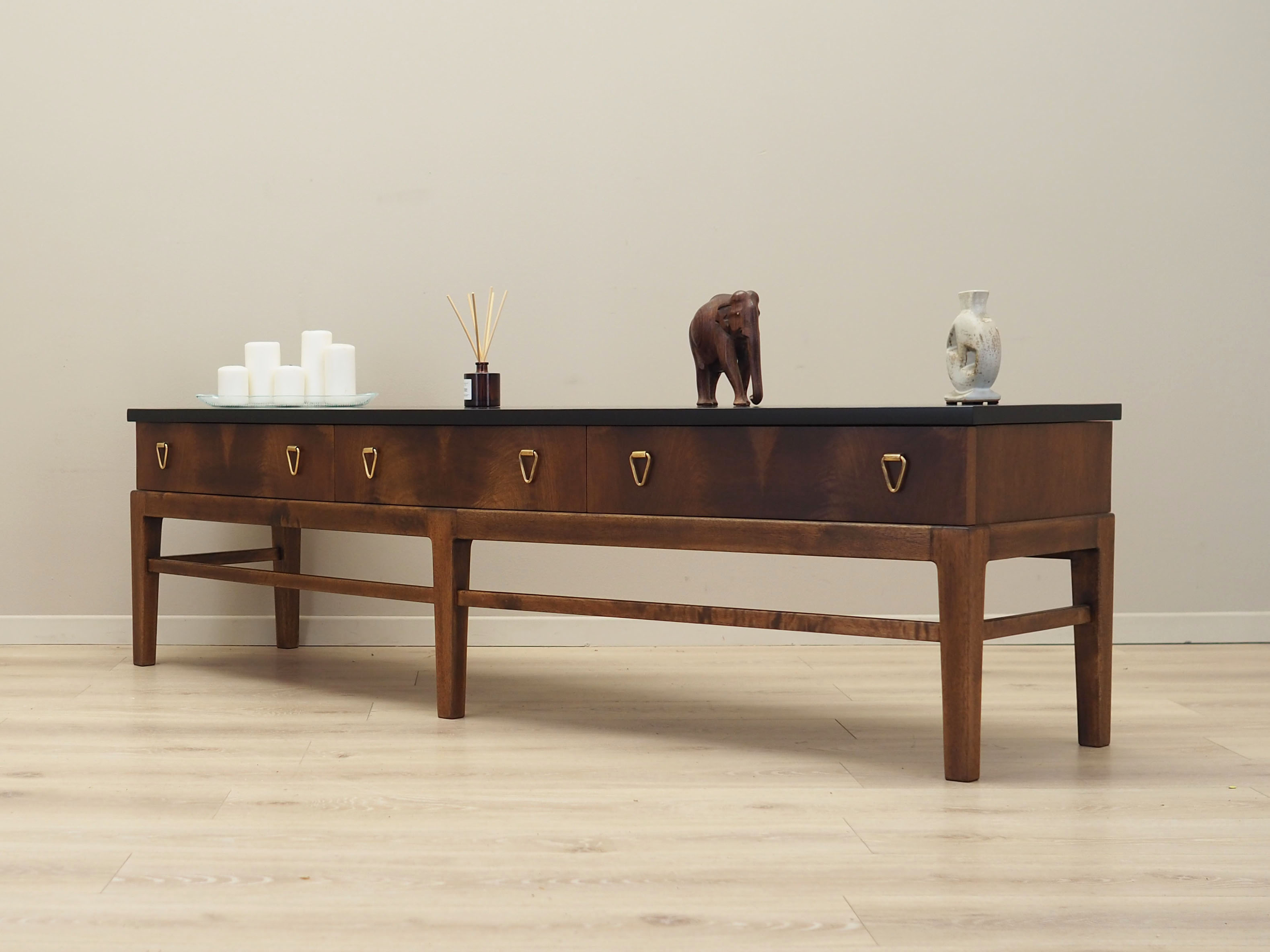 Walnut console, Danish design, 1960s, production Denmark