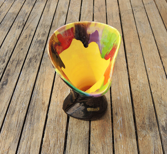Old vase "lisieux" in ceramics of vallauris