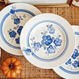 7 assiettes entrées ou dessert et 2 raviers Gien Modèle Nancay