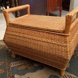 Rattan bench chest 1970-1980