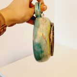 Pique fleurs ou pique cierges en céramique bleue