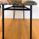 Calligaris bench in tropical patterned fabric