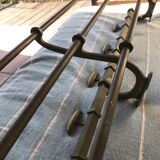 Brass coat and hat rack