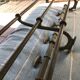 Brass coat and hat rack