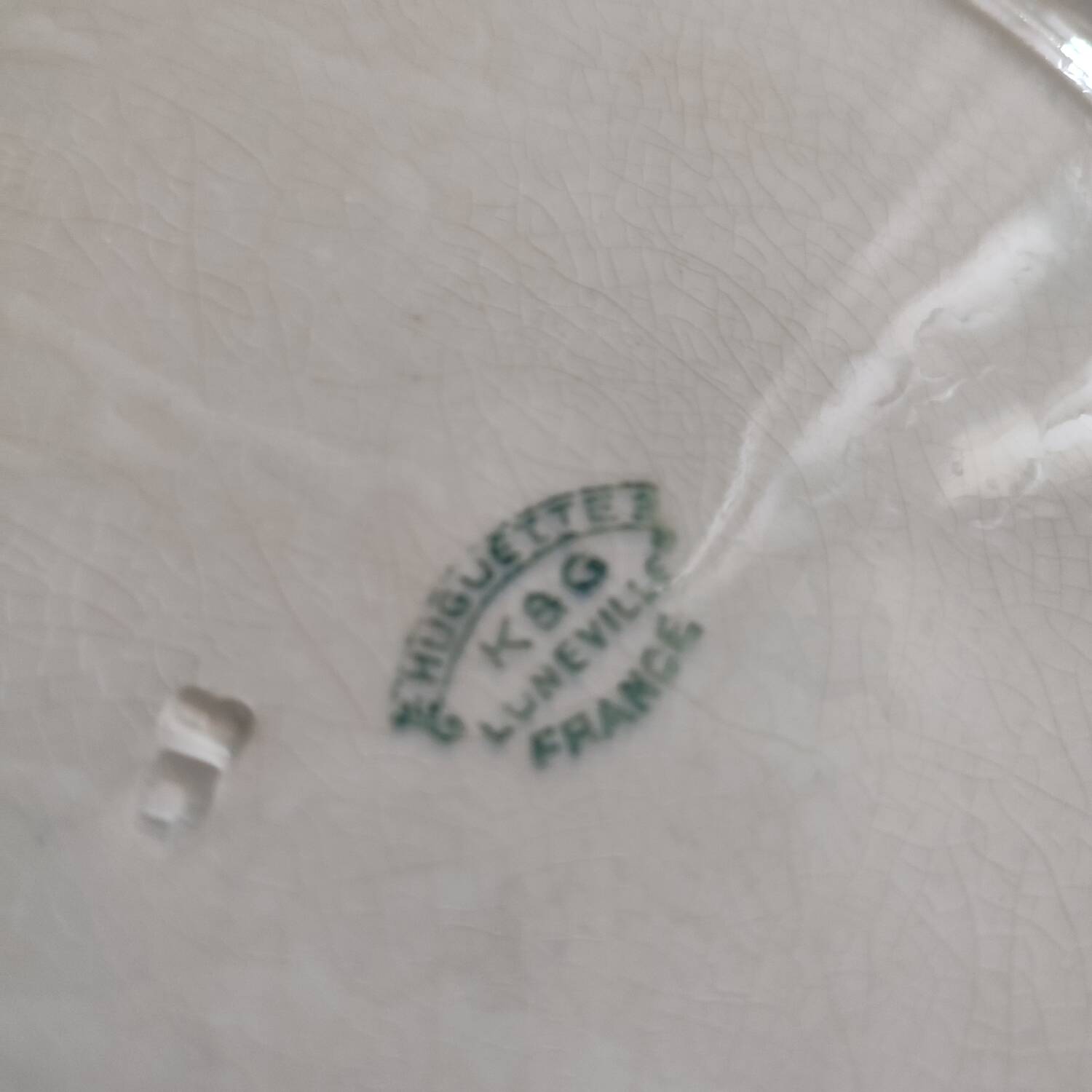 Hollow dish iron earth K&G Lunéville model Huguette