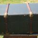 Malle de voyage vert vintage