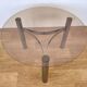 Midcentury design chrome and smoked glass coffee table - 1970s
