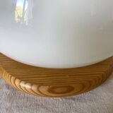 Lampe champignon opaline, années 80
