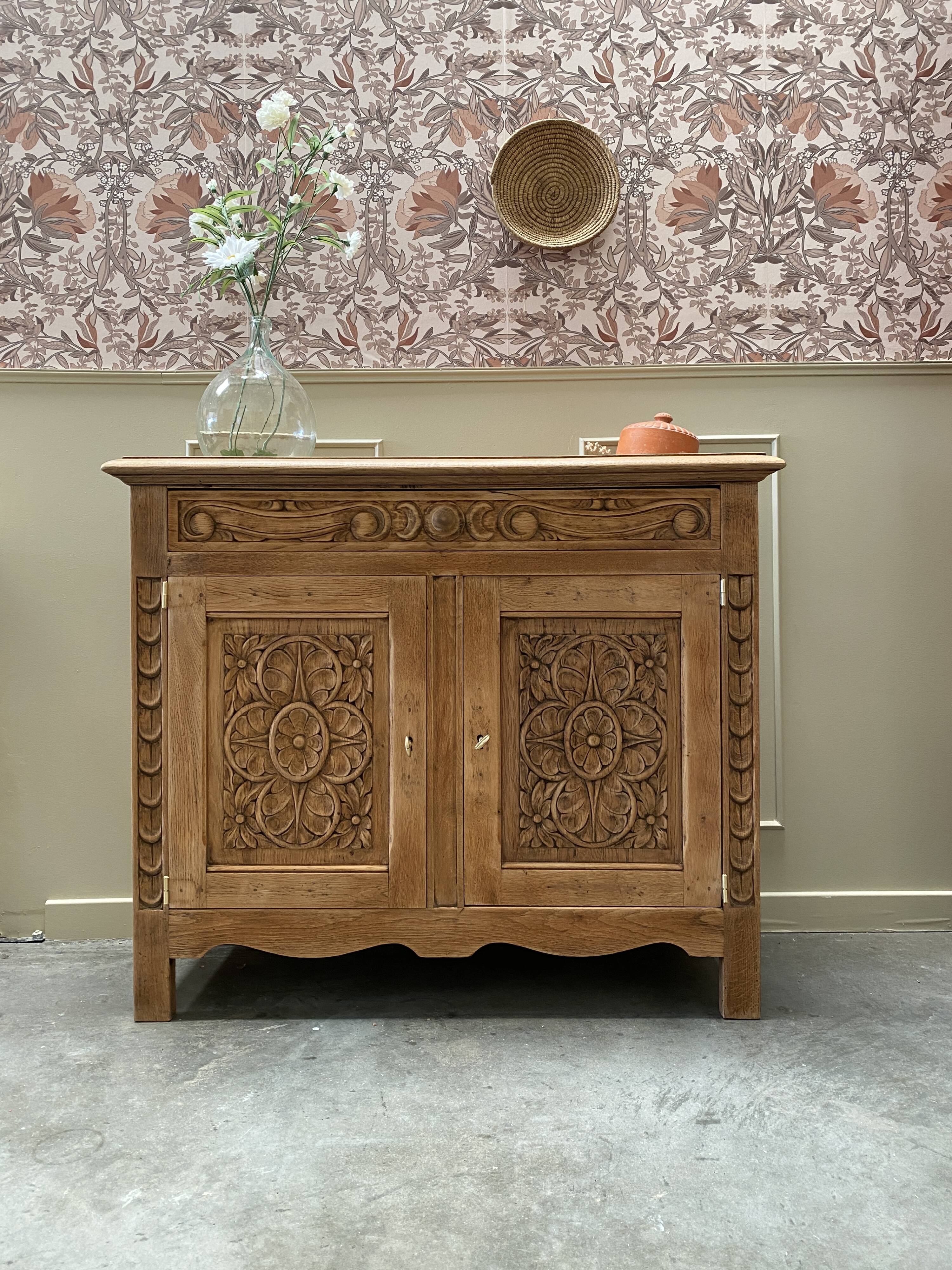 Ornate rustic sideboard