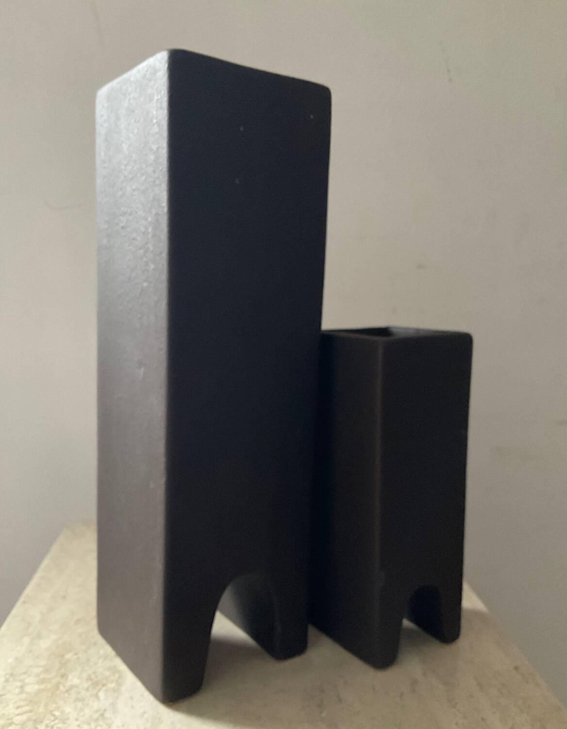 Duo of vintage ceramic vases