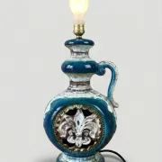 Vintage Glazed Ceramic Artistic Lamp (1960s/1970s)
