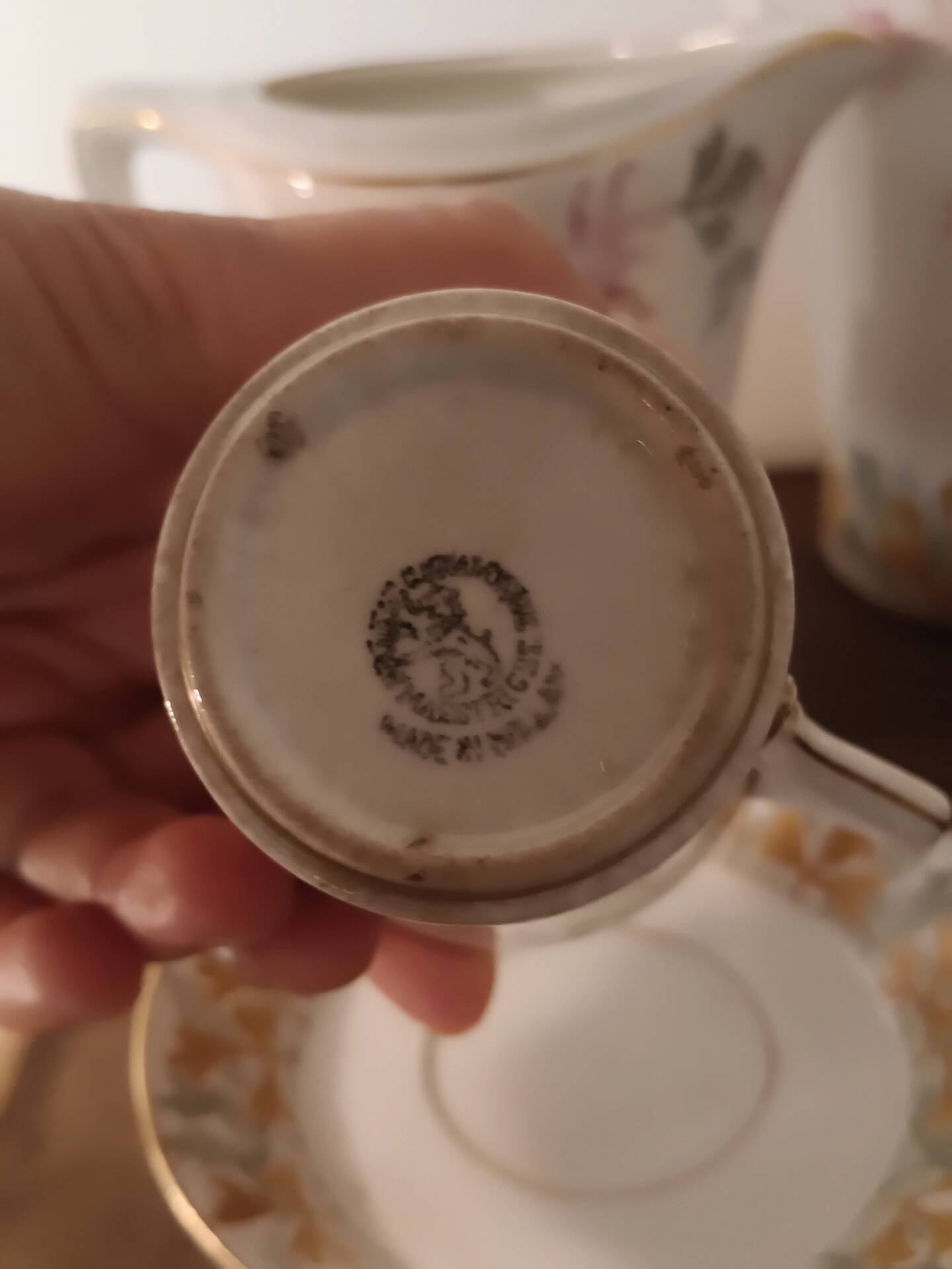 Art Nouveau coffee service in fine Maastricht earthenware (Céra Company)