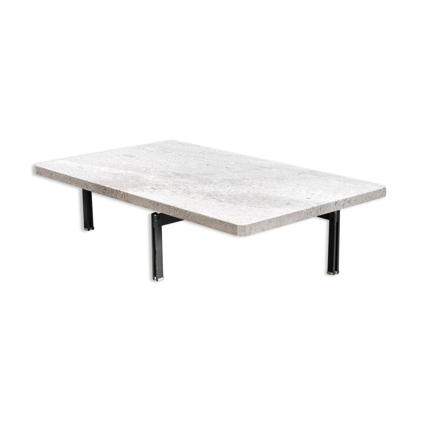 Saporiti 'onda' coffee table with granite top, italy, 1970's