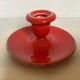 Red ceramic cellar rat candle holder