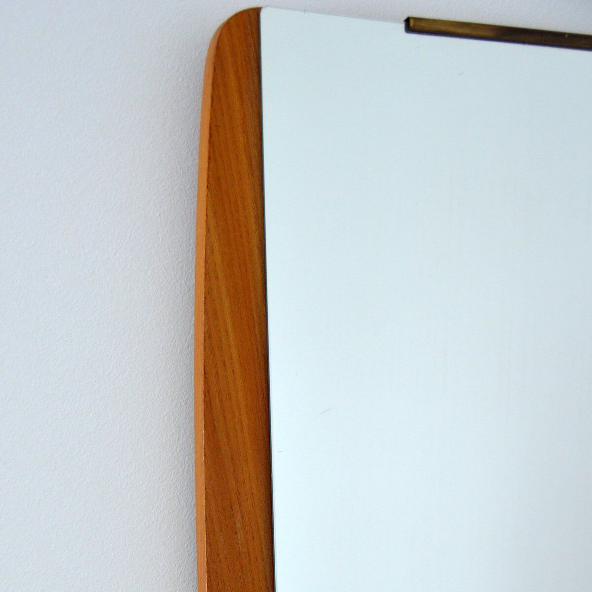 Vintage Scandinavian Mirror 1960s 34x78cm
